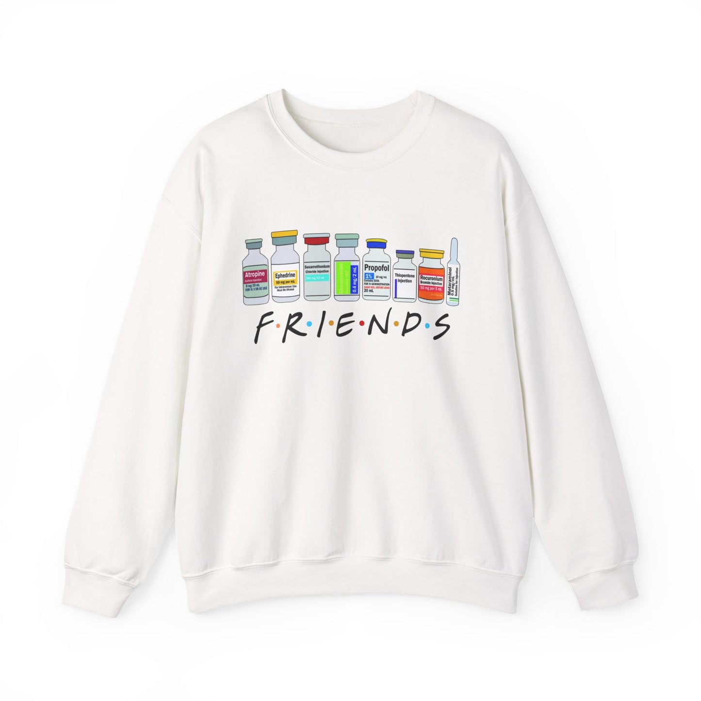 Medical Sedation Friends Healthcare RN Unisex Heavy Blend™ Crewneck Sweatshirt