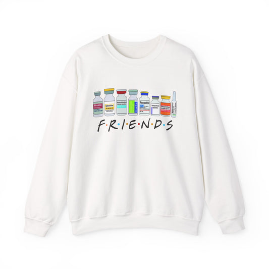 Medical Sedation Friends Healthcare RN Unisex Heavy Blend™ Crewneck Sweatshirt