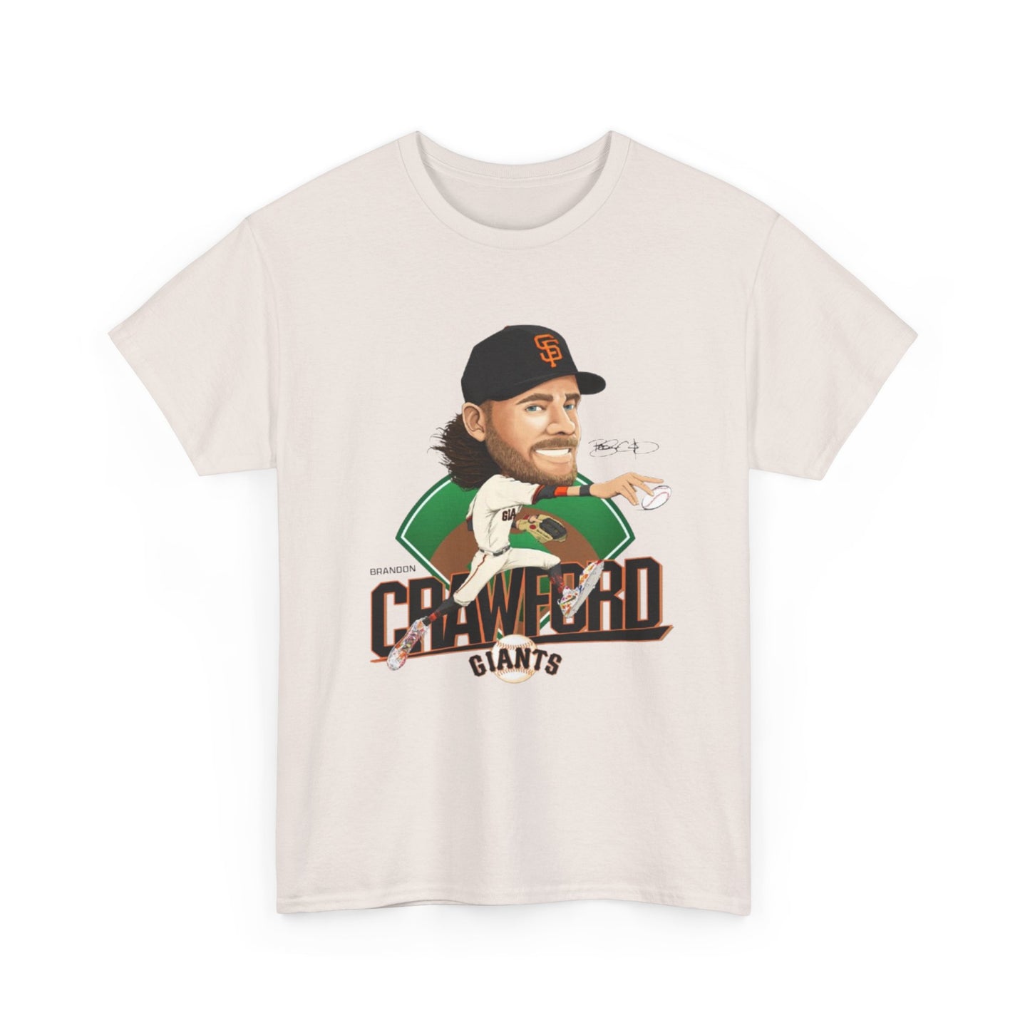 Brandon Crawford 35 MLB Design San Francisco Giants Replica Unisex Tee, Legend