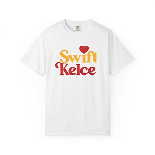 Kansas City Chiefs Football Tee, Travis Kelce #87, Swiftie Love Shirt with Heart
