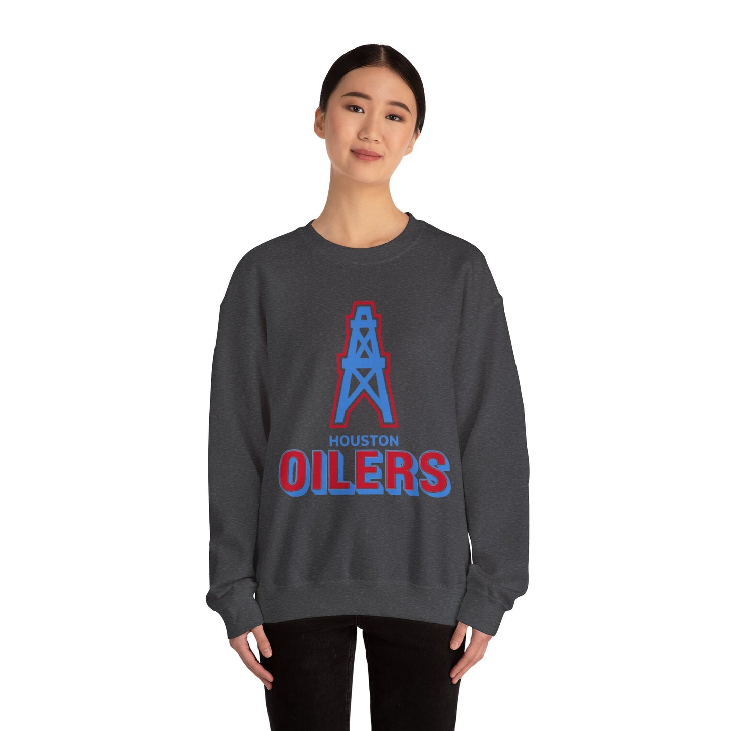 Houston Oilers Throwback Sweatshirt, Unisex NFL Football Crewneck, Vintage 1960
