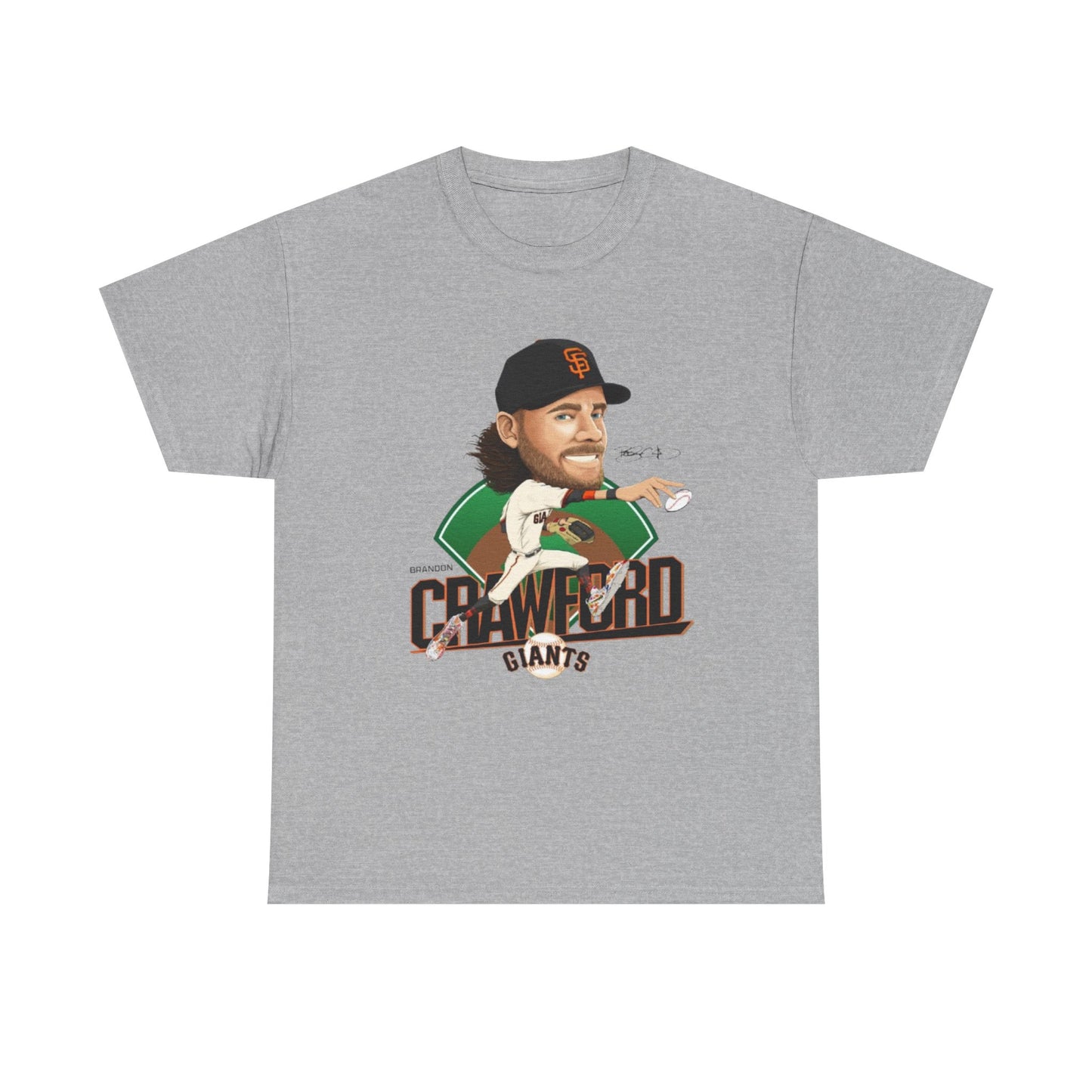 Brandon Crawford 35 MLB Design San Francisco Giants Replica Unisex Tee, Legend