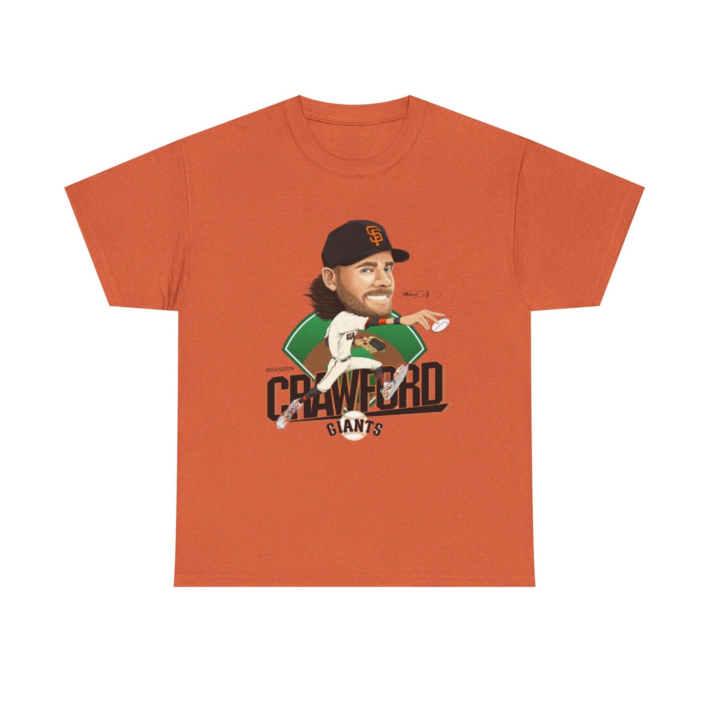 Brandon Crawford 35 MLB Design San Francisco Giants Replica Unisex Tee, Legend