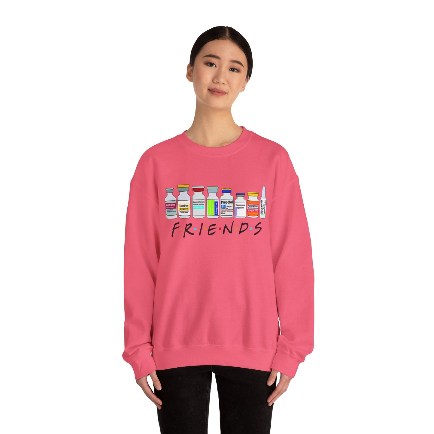 Medical Sedation Friends Healthcare RN Unisex Heavy Blend™ Crewneck Sweatshirt