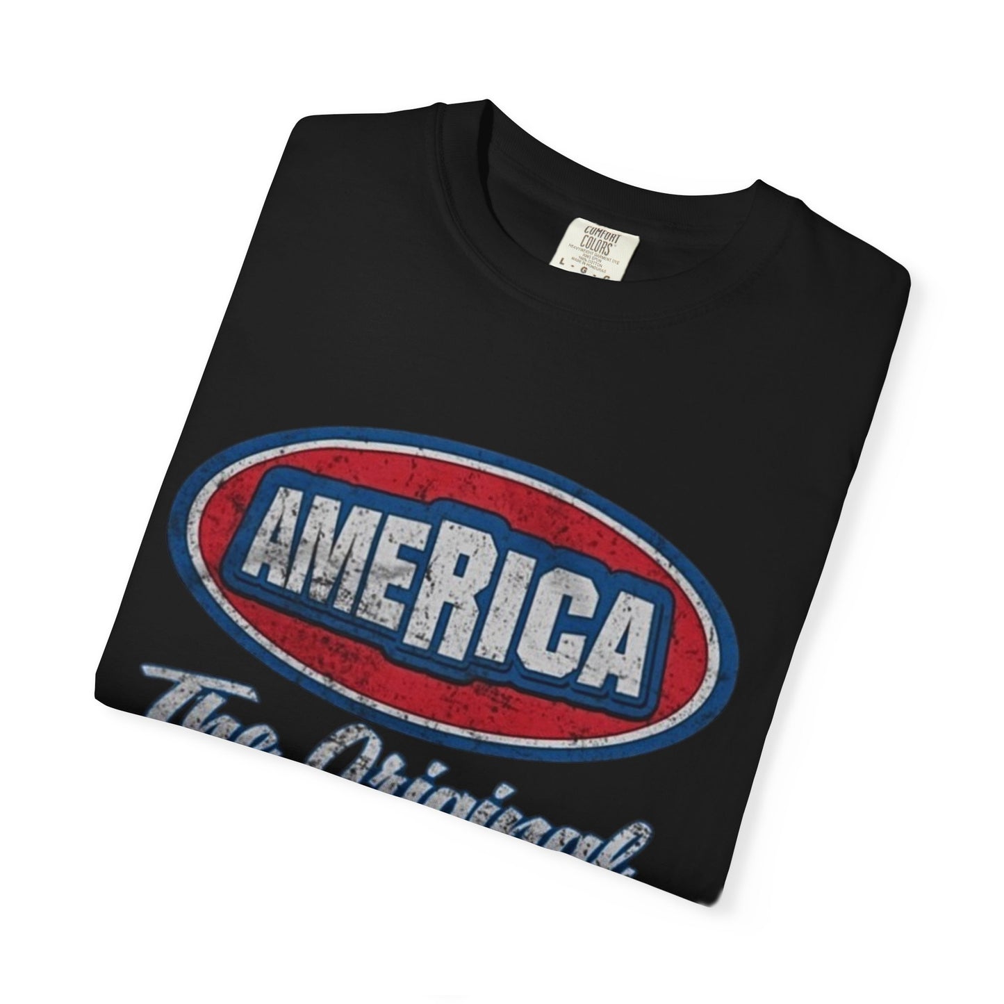 America The Original Land of the Free Patriotic Kingsford Logo Red White and