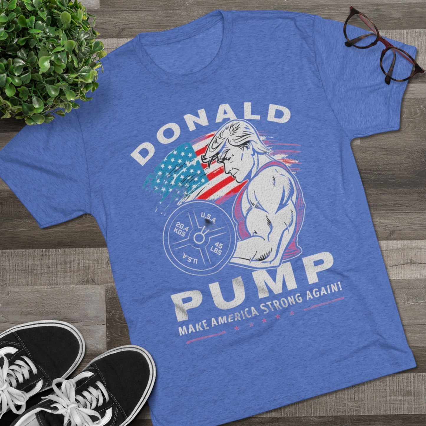 Donald “Pump” Trump 2024 President Lifting Weights Tee, Unisex Workout
