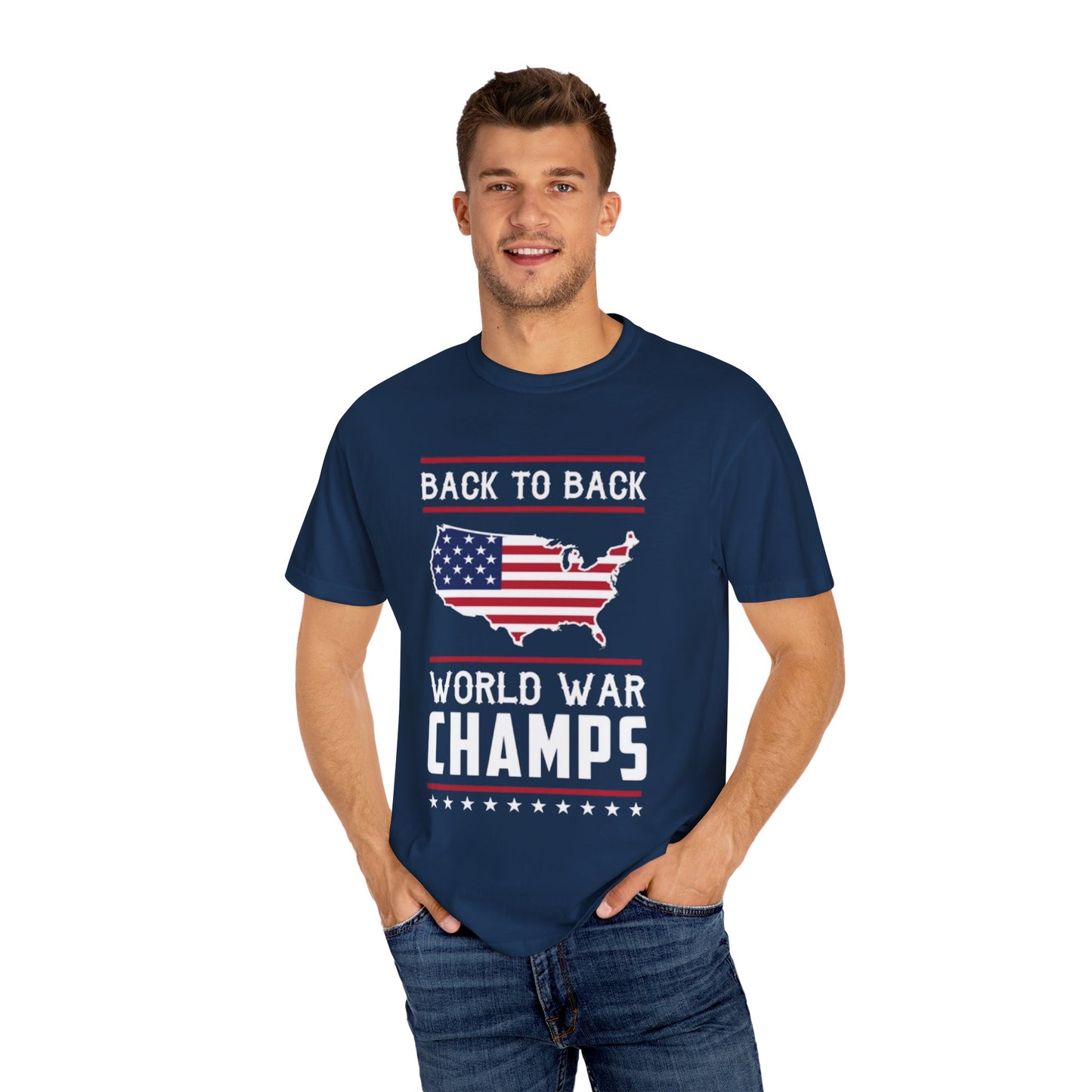 Patriotic USA Back to Back World War Champions 4th of July T-shirt, Independence
