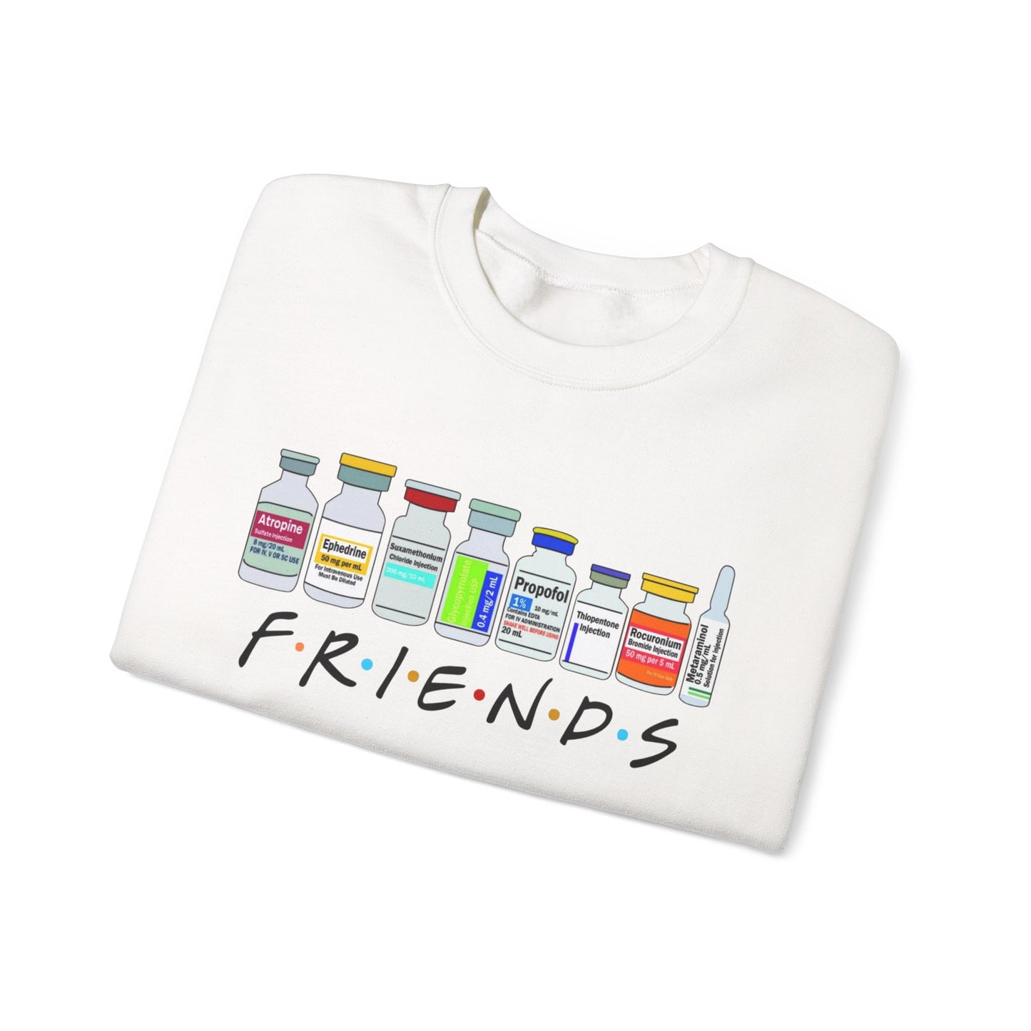 Medical Sedation Friends Healthcare RN Unisex Heavy Blend™ Crewneck Sweatshirt