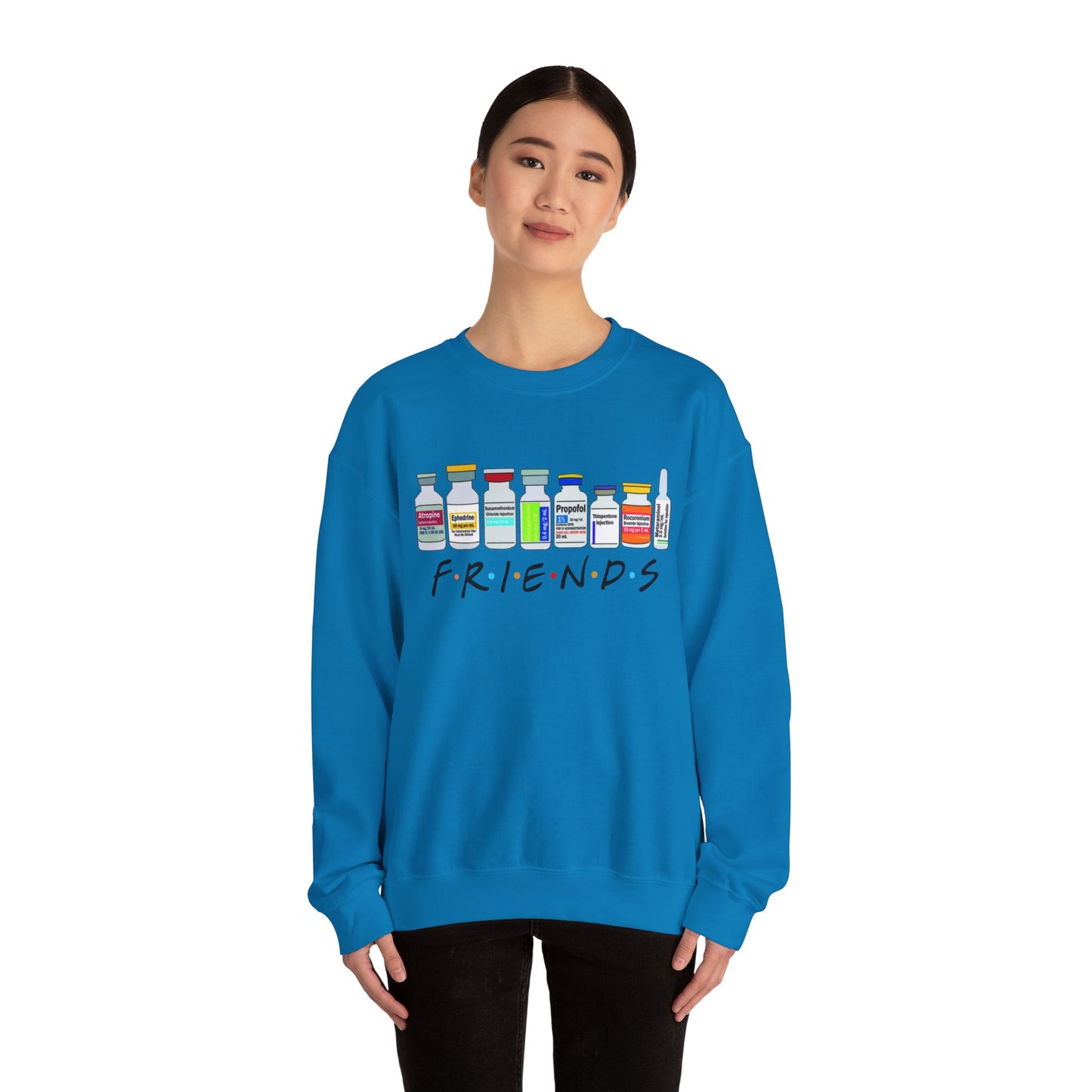 Medical Sedation Friends Healthcare RN Unisex Heavy Blend™ Crewneck Sweatshirt