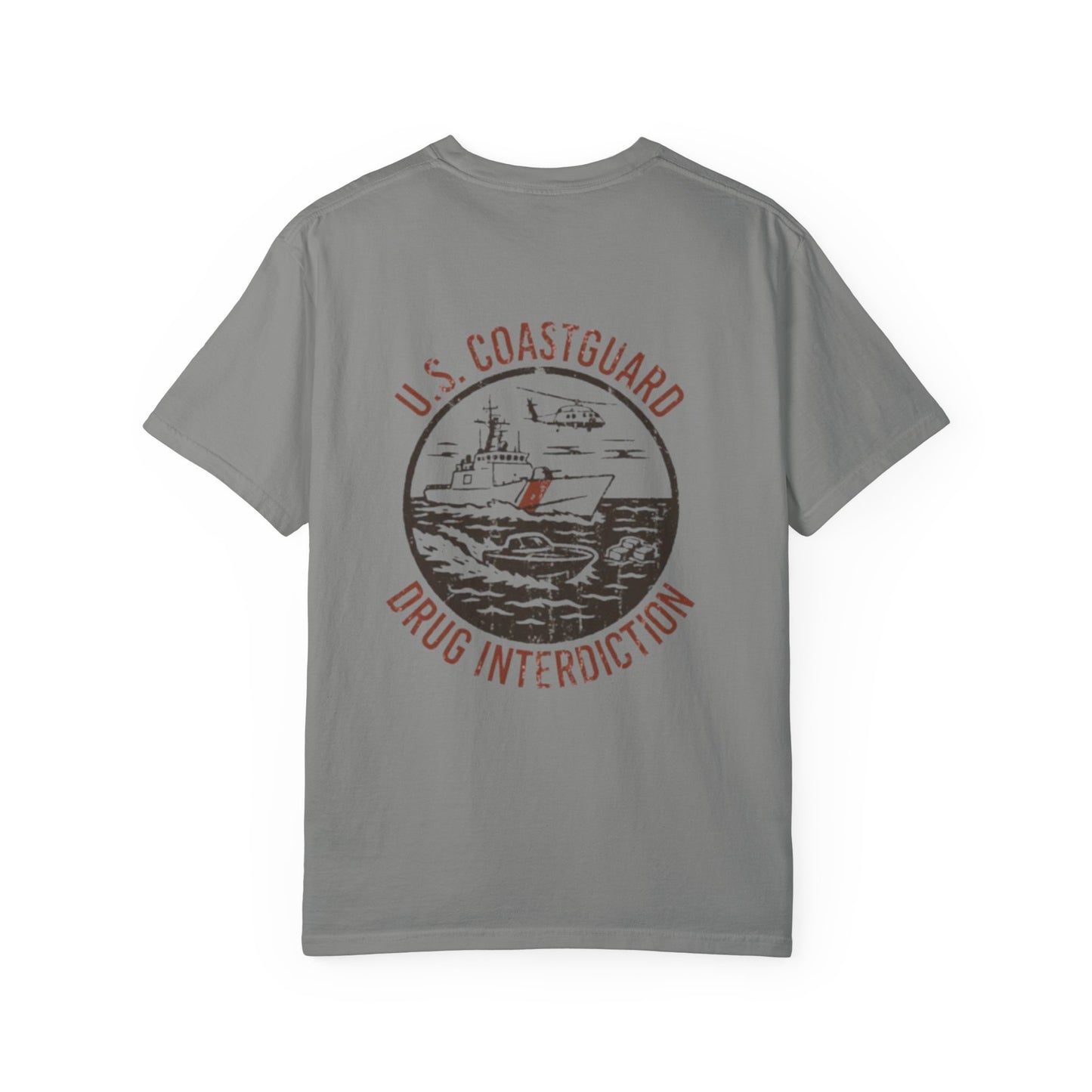 US Coastguard Drug Interdiction Team Tee, Boat Helicopter Cutter Vessel, Unisex