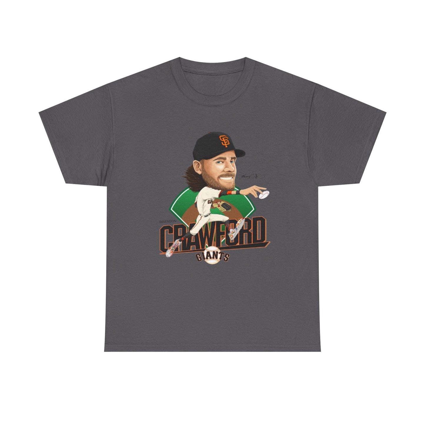 Brandon Crawford 35 MLB Design San Francisco Giants Replica Unisex Tee, Legend