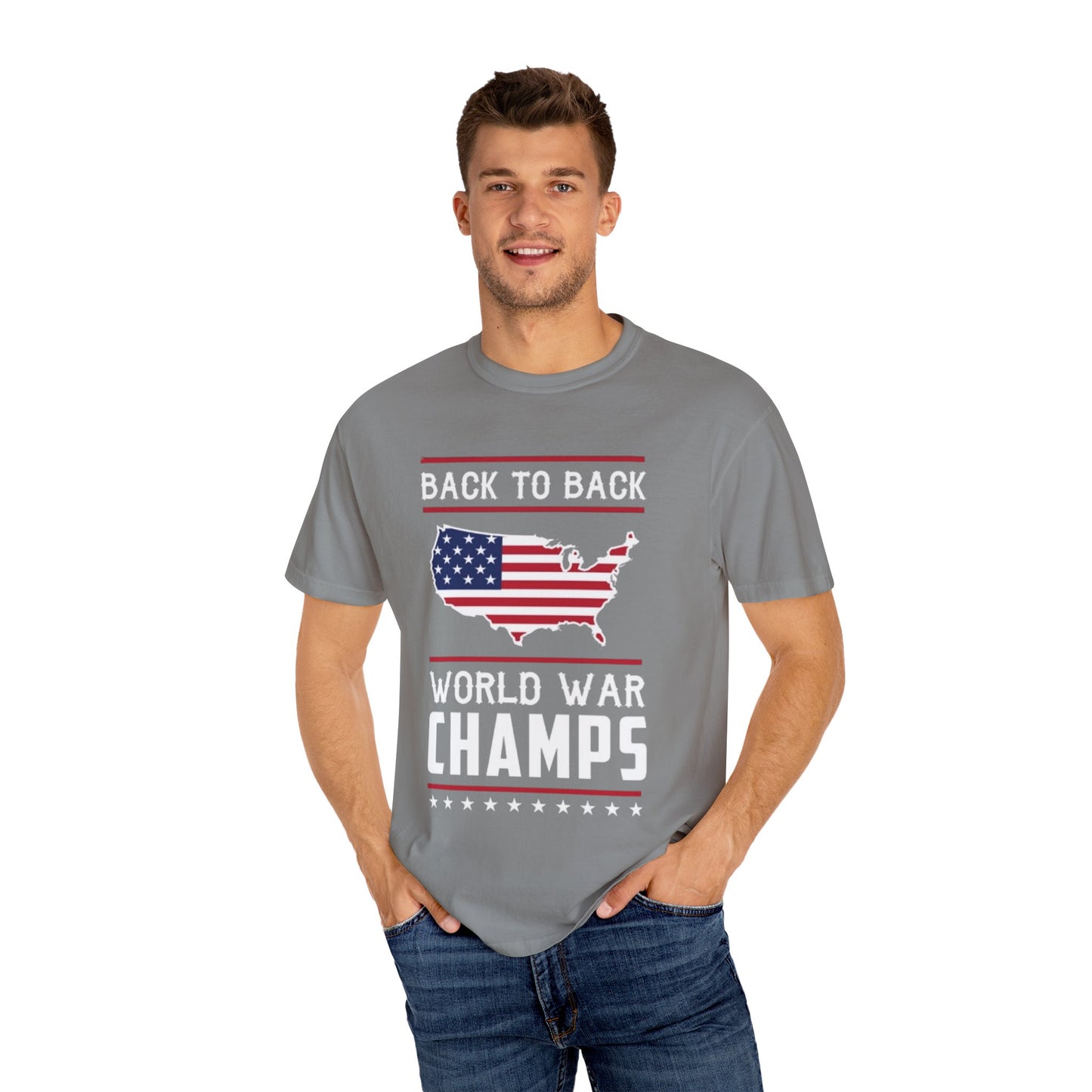 Patriotic USA Back to Back World War Champions 4th of July T-shirt, Independence