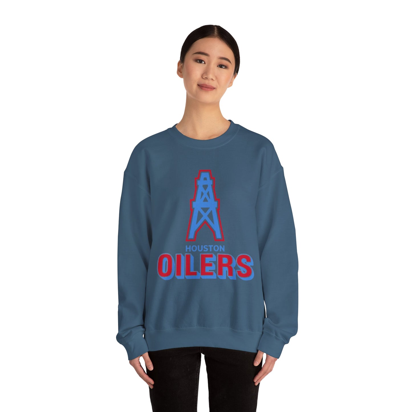 Houston Oilers Throwback Sweatshirt, Unisex NFL Football Crewneck, Vintage 1960