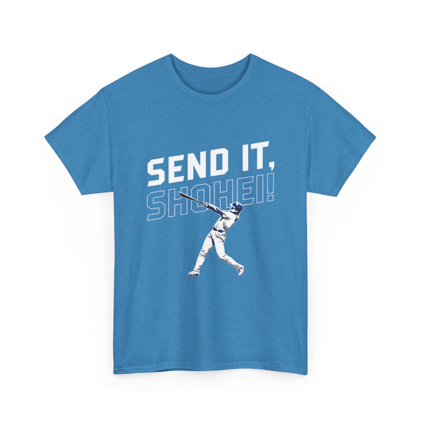 Shohei Ohtani LA Dodgers Baseball  Unisex Heavy Cotton Shirt, Send it Shohei MLB