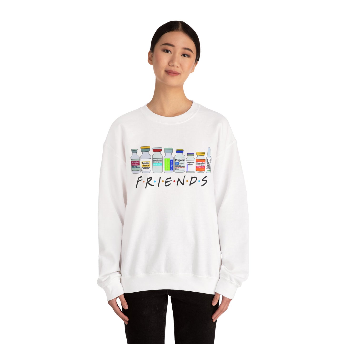 Medical Sedation Friends Healthcare RN Unisex Heavy Blend™ Crewneck Sweatshirt