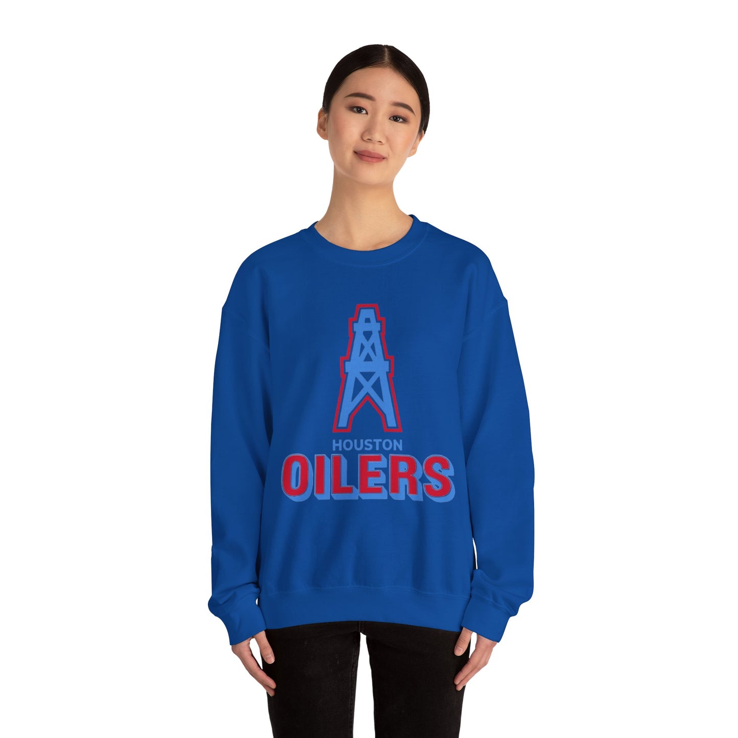 Houston Oilers Throwback Sweatshirt, Unisex NFL Football Crewneck, Vintage 1960