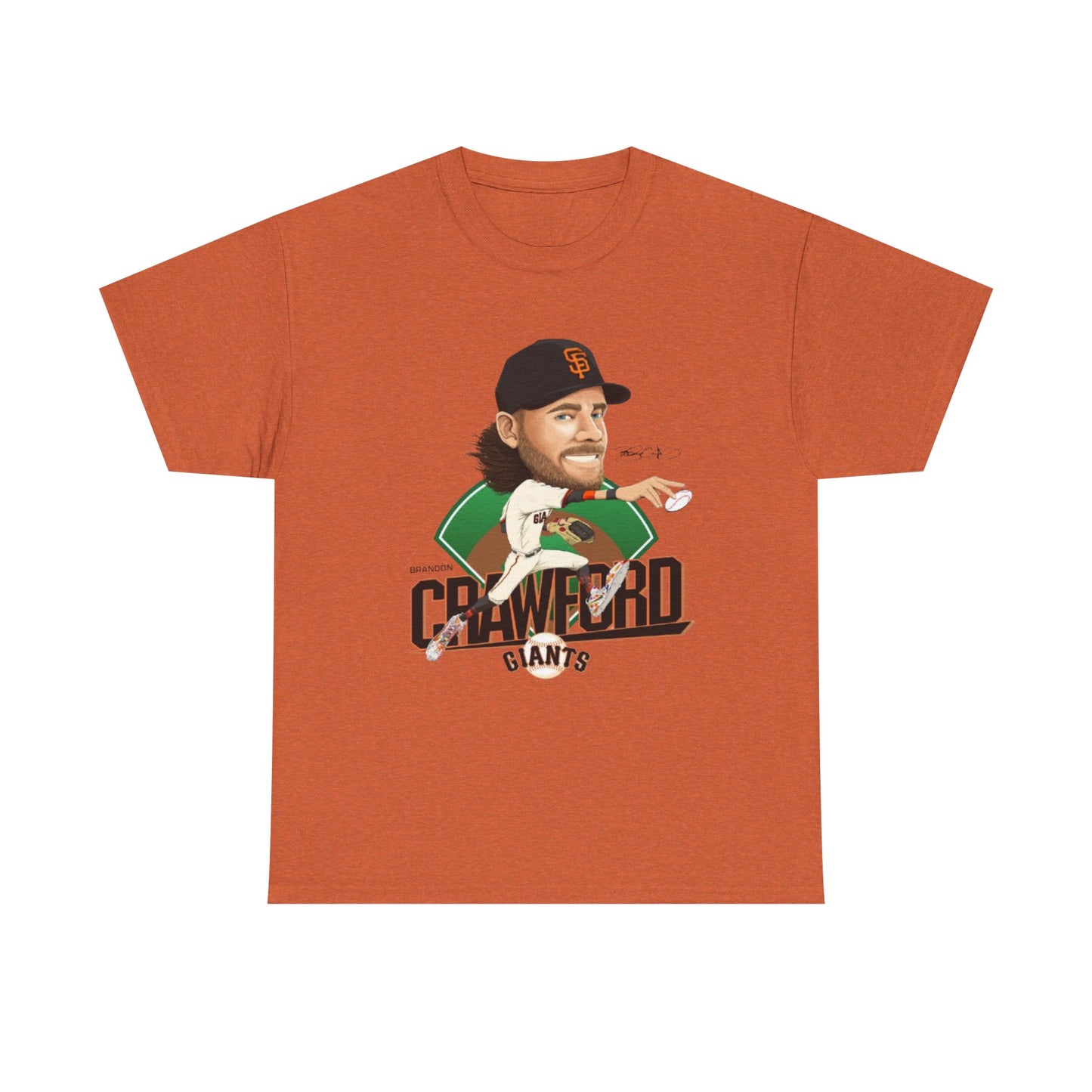 Brandon Crawford 35 MLB Design San Francisco Giants Replica Unisex Tee, Legend