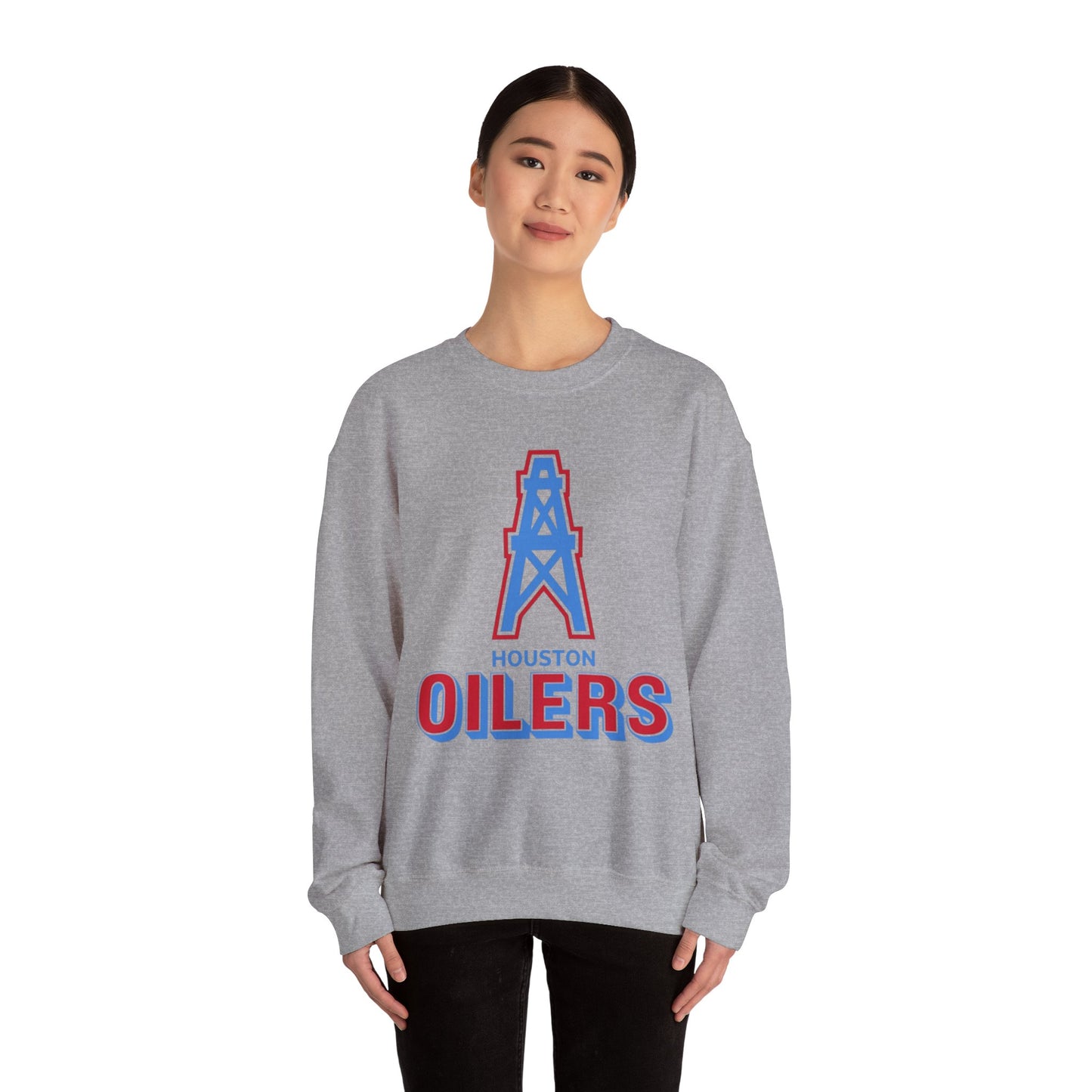 Houston Oilers Throwback Sweatshirt, Unisex NFL Football Crewneck, Vintage 1960