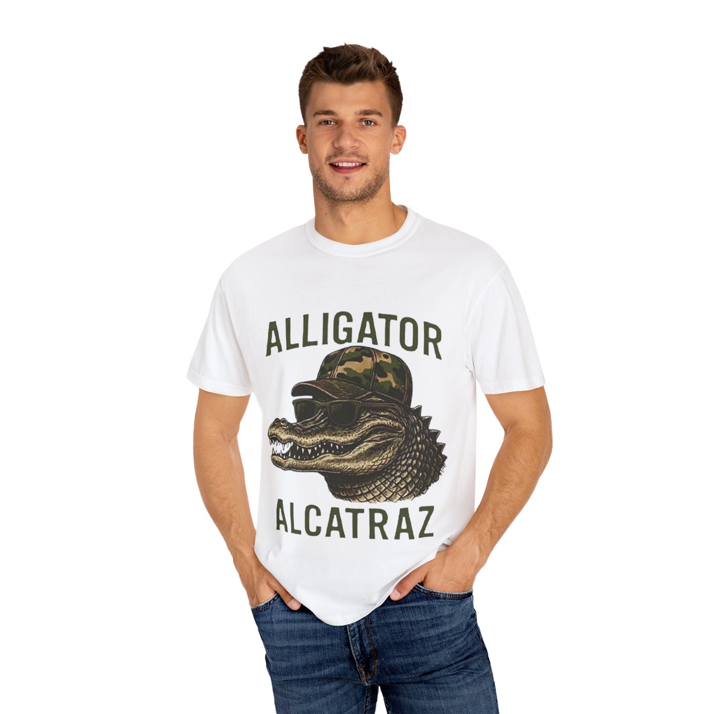 Patriotic USA 2025 MAGA Alligator Alcatraz T-shirt, Trump Support Tee, Patriotic