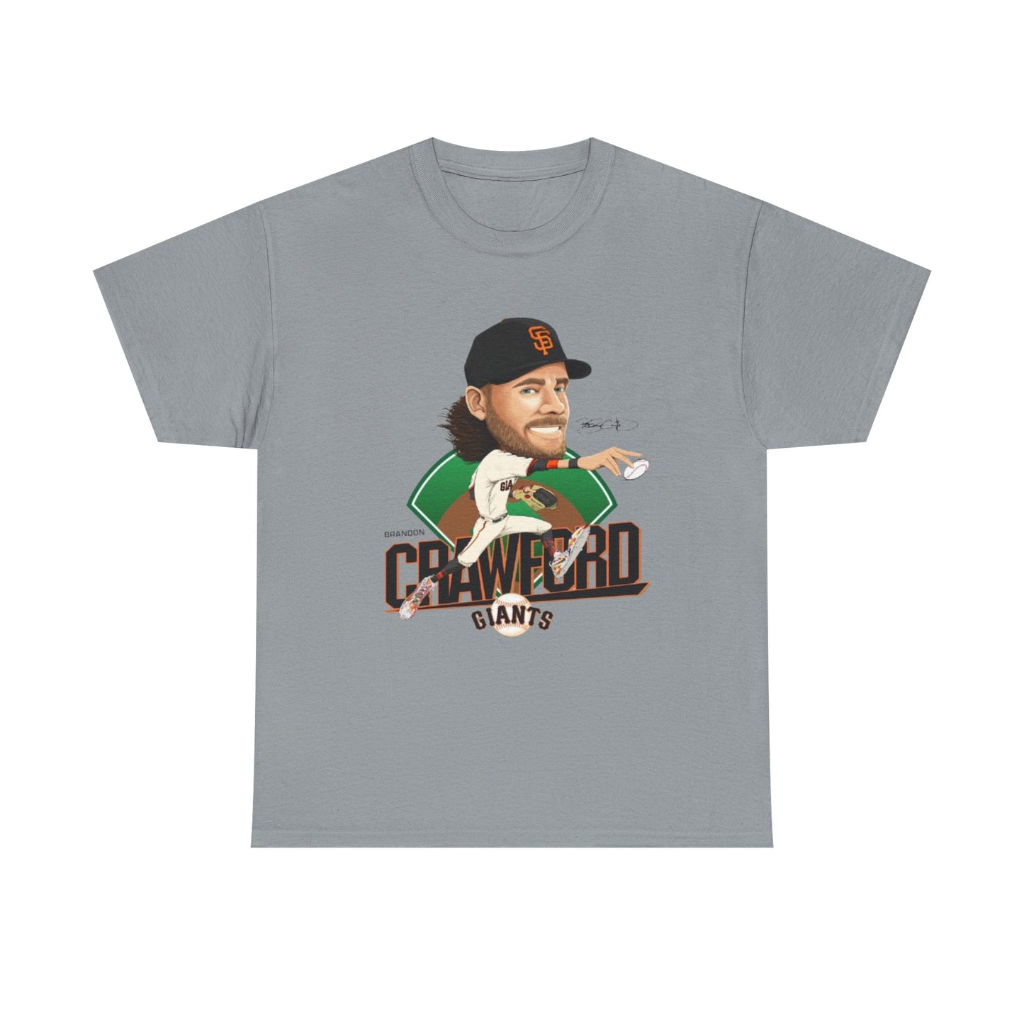 Brandon Crawford 35 MLB Design San Francisco Giants Replica Unisex Tee, Legend