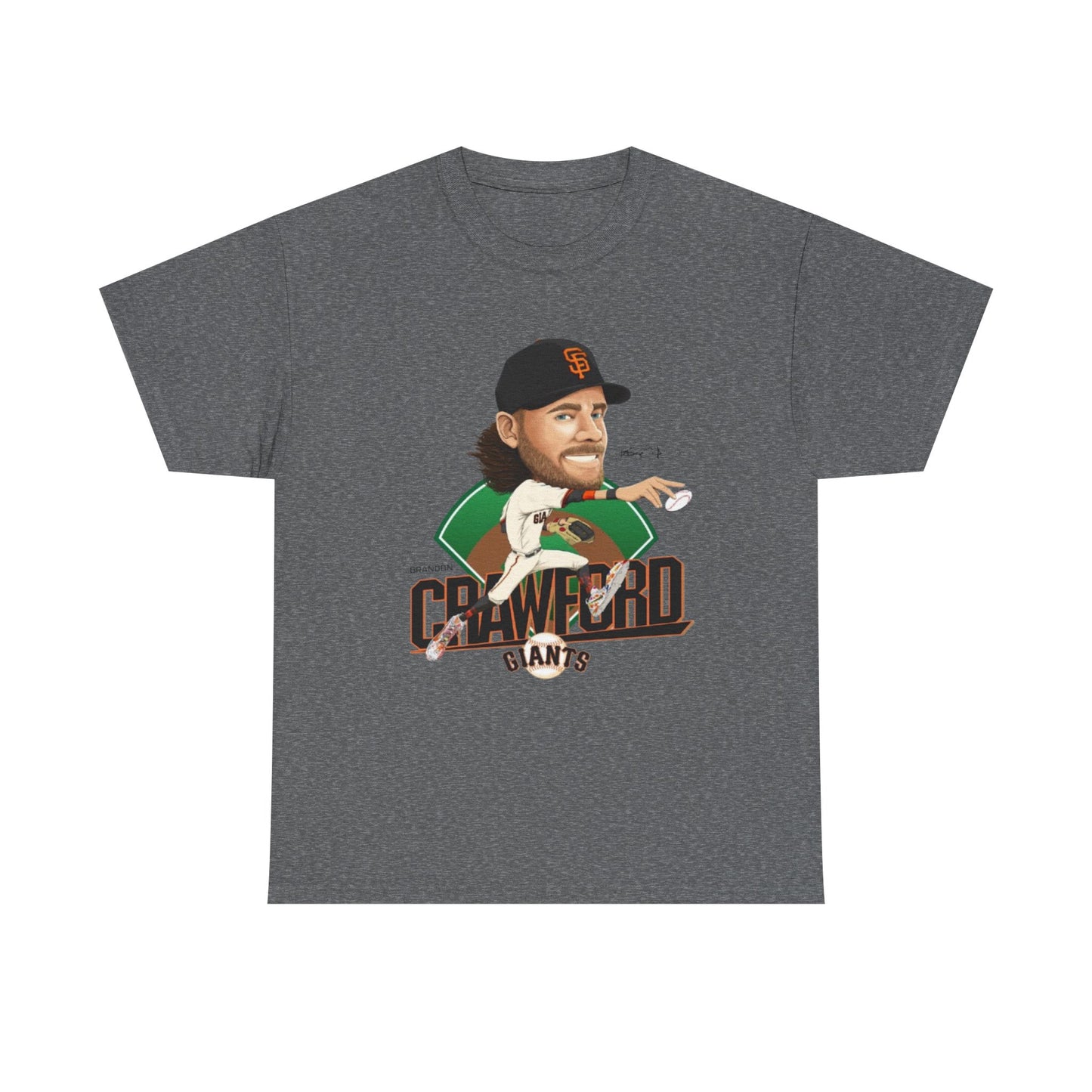 Brandon Crawford 35 MLB Design San Francisco Giants Replica Unisex Tee, Legend