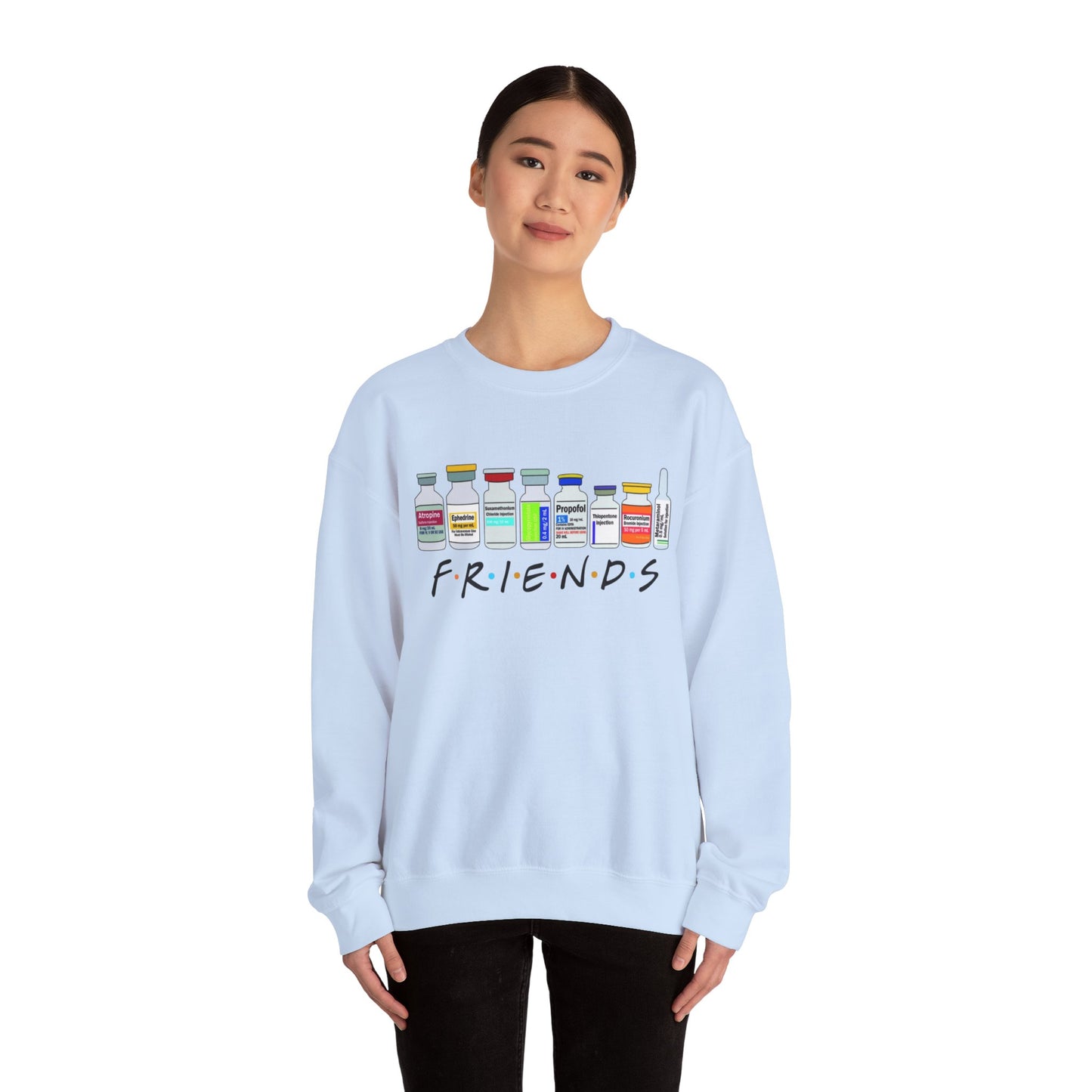 Medical Sedation Friends Healthcare RN Unisex Heavy Blend™ Crewneck Sweatshirt