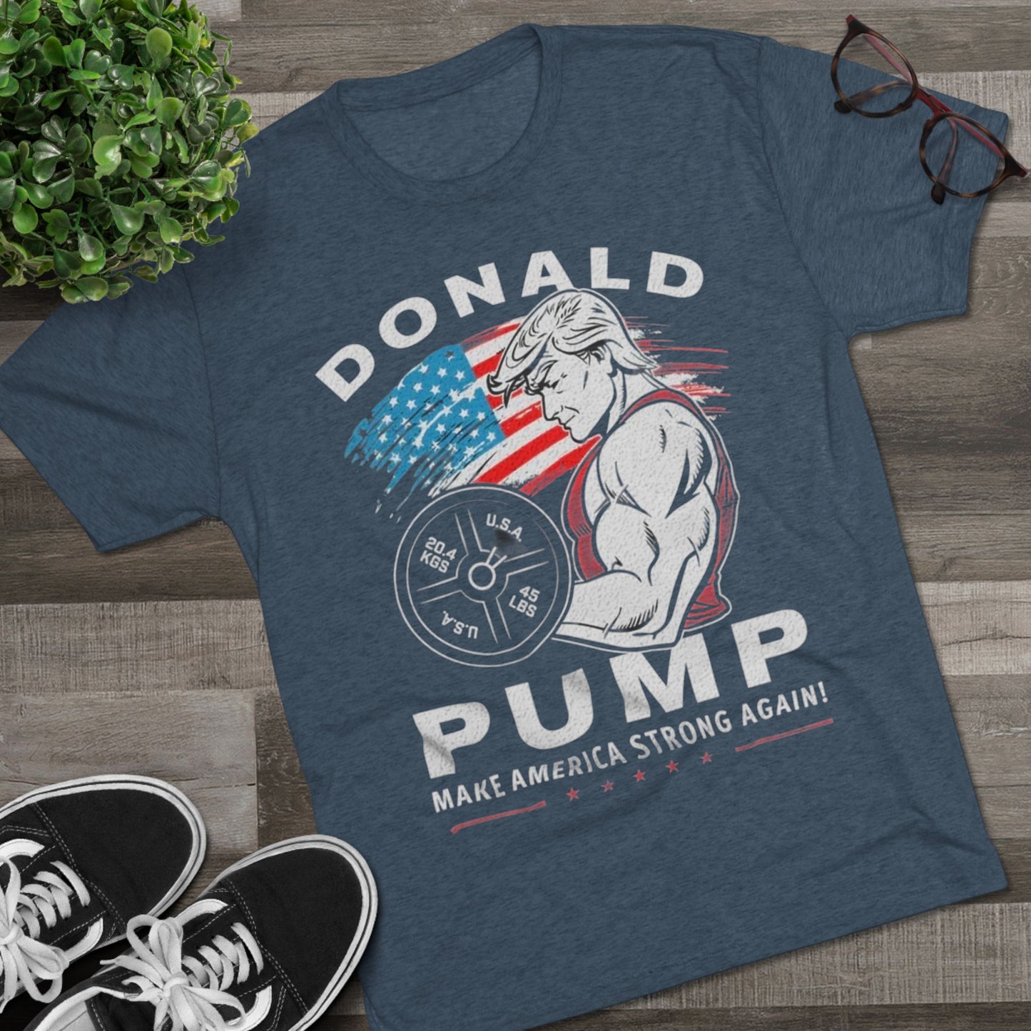 Donald “Pump” Trump 2024 President Lifting Weights Tee, Unisex Workout