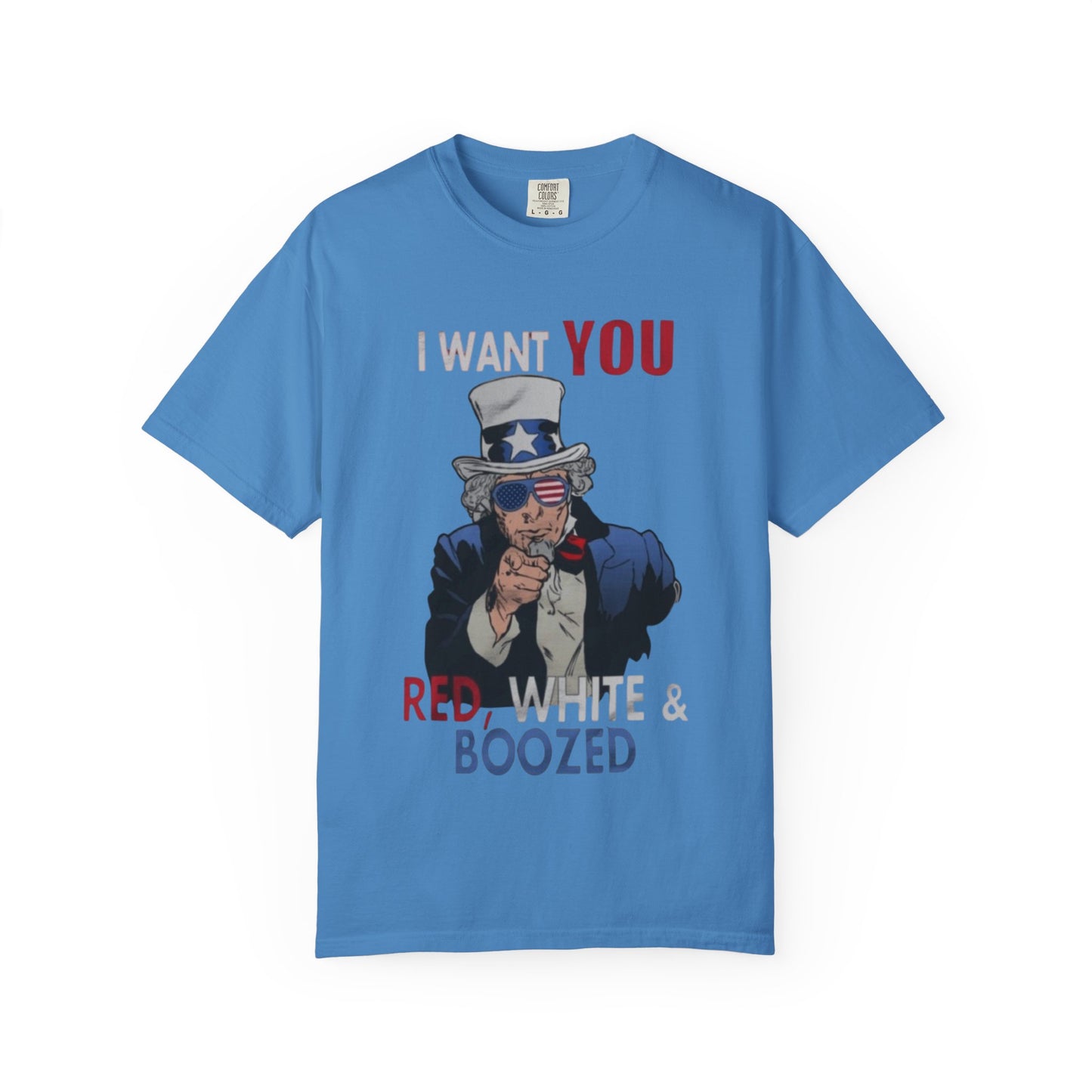 Uncle Sam Patriotic Tee, Red White and Boozed Shirt, July 4th Party T-shirt,