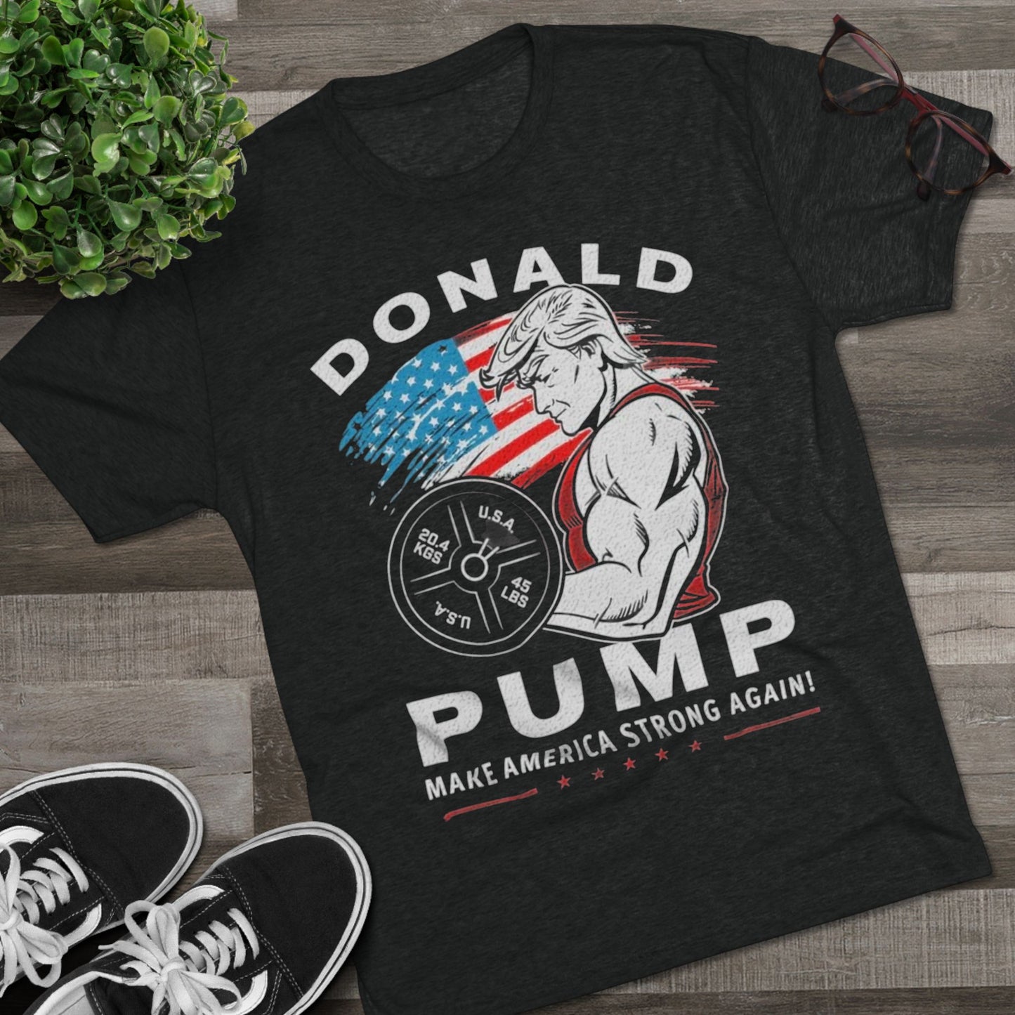 Donald “Pump” Trump 2024 President Lifting Weights Tee, Unisex Workout