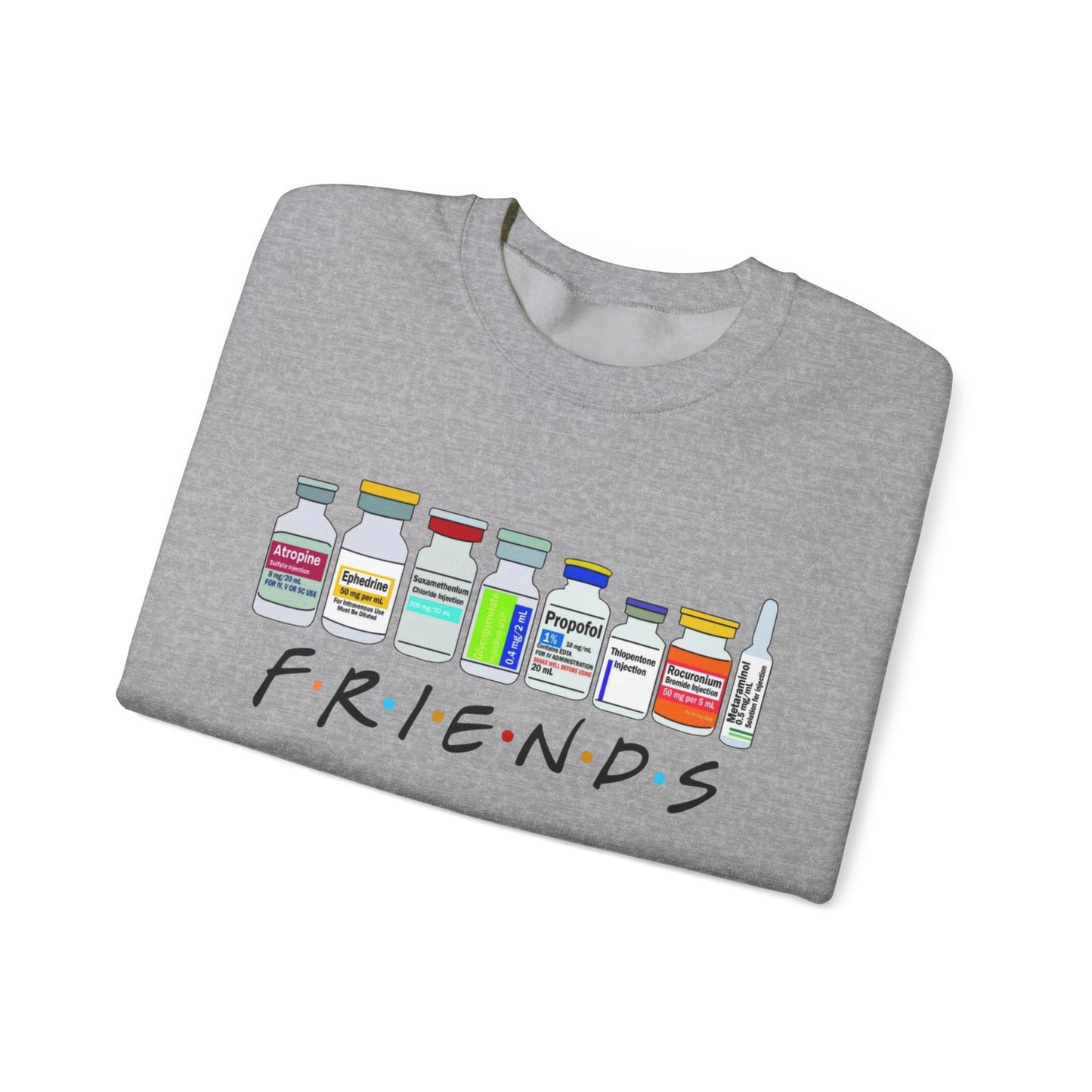 Medical Sedation Friends Healthcare RN Unisex Heavy Blend™ Crewneck Sweatshirt
