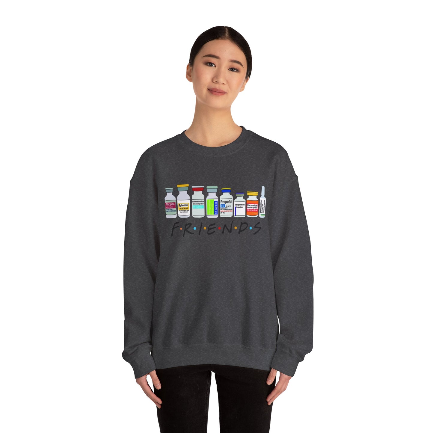 Medical Sedation Friends Healthcare RN Unisex Heavy Blend™ Crewneck Sweatshirt