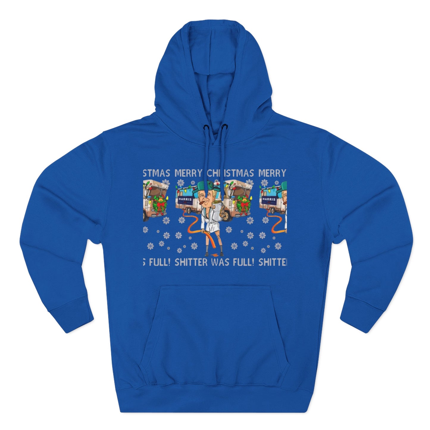 Christmas Vacation Three-Panel Hoodie, Funny Holiday Fleece Sweatshirt, Gift for