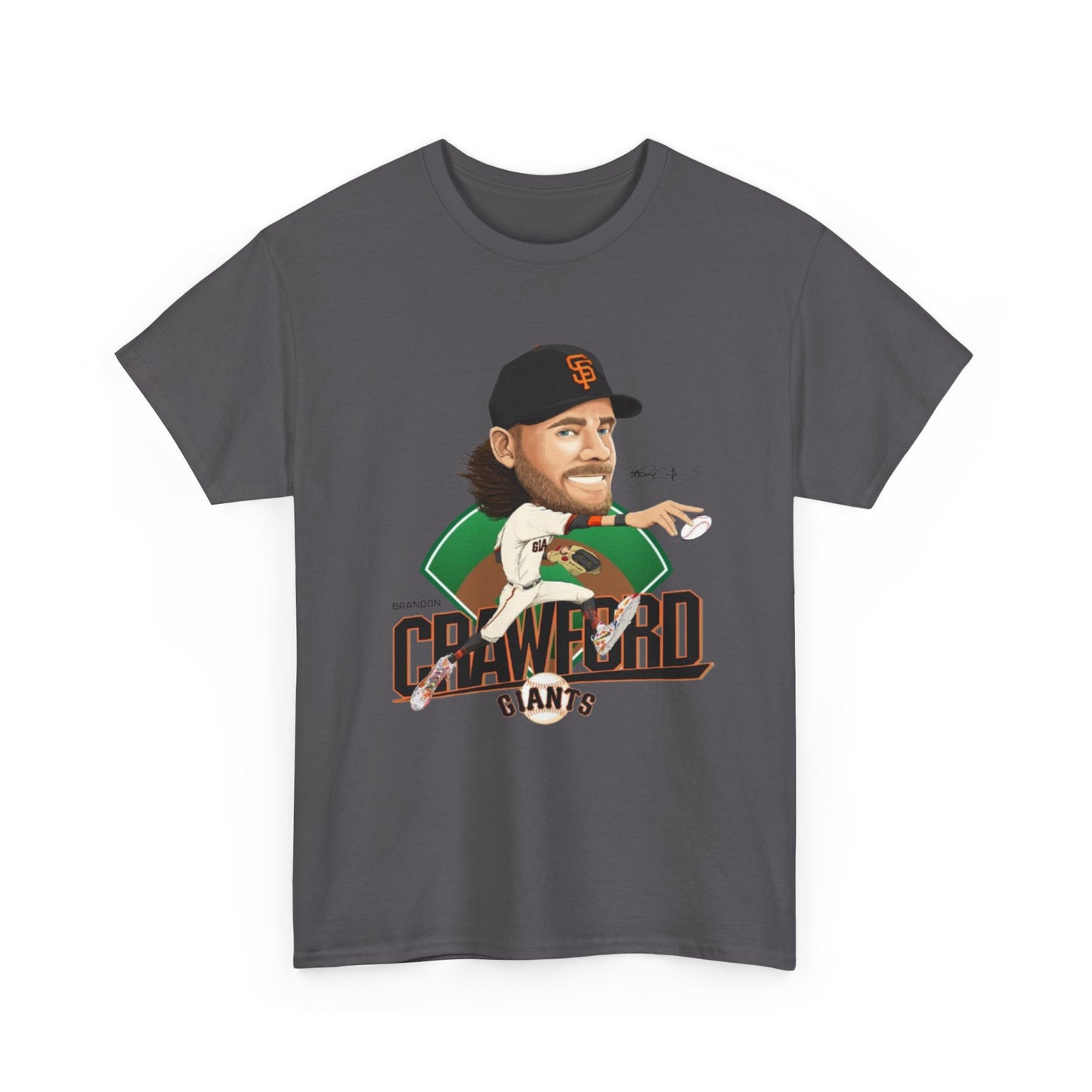 Brandon Crawford 35 MLB Design San Francisco Giants Replica Unisex Tee, Legend