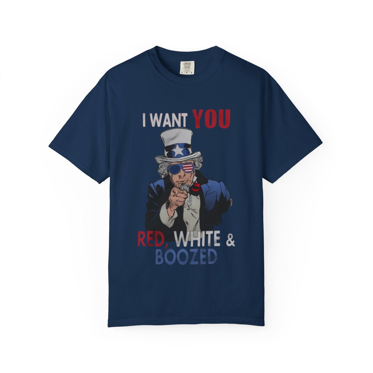 Uncle Sam Patriotic Tee, Red White and Boozed Shirt, July 4th Party T-shirt,