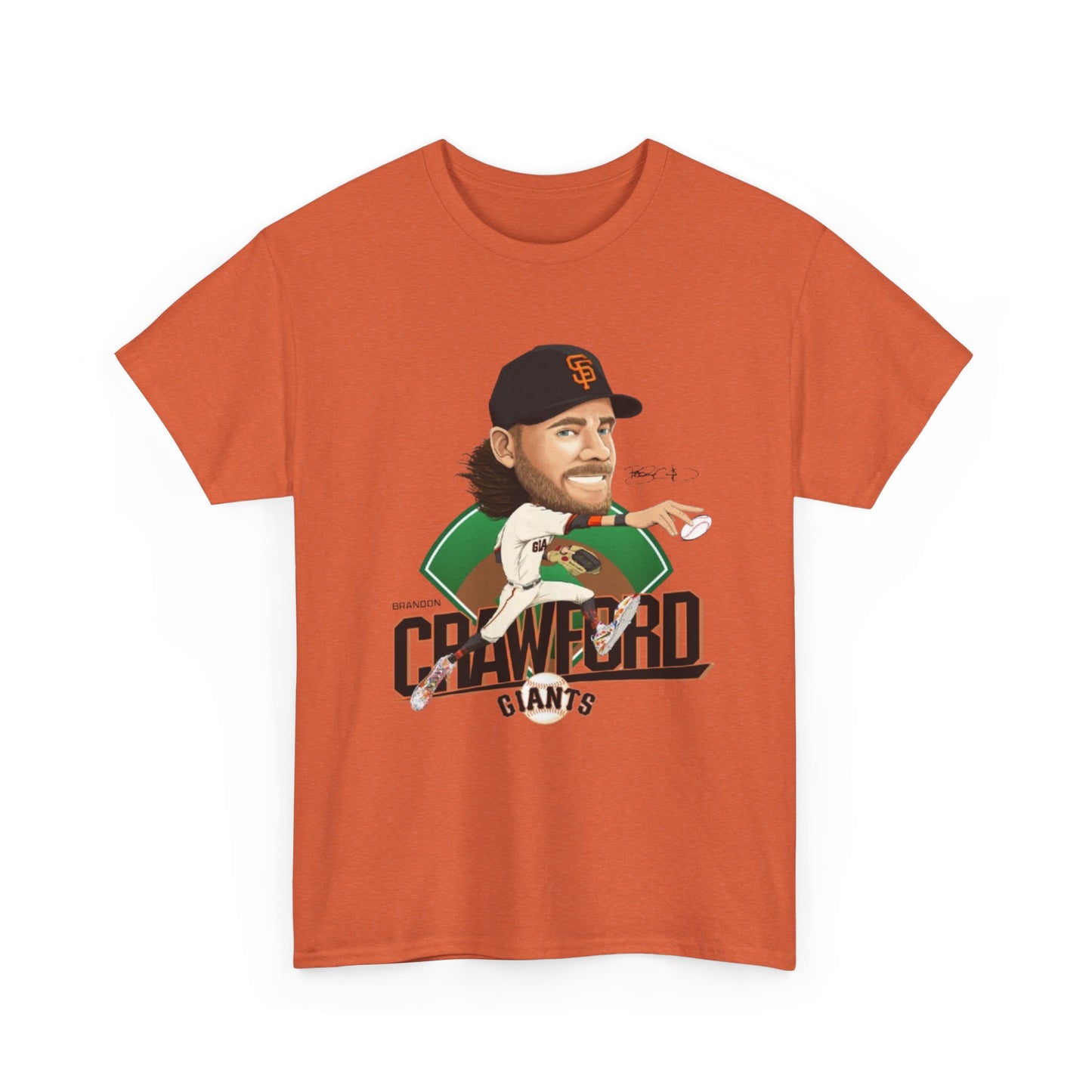 Brandon Crawford 35 MLB Design San Francisco Giants Replica Unisex Tee, Legend