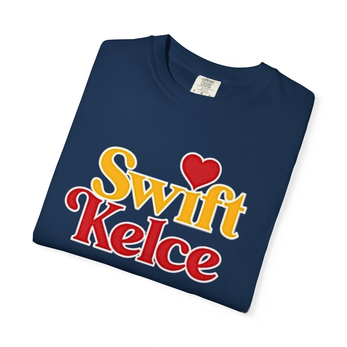 Kansas City Chiefs Football Tee, Travis Kelce #87, Swiftie Love Shirt with Heart