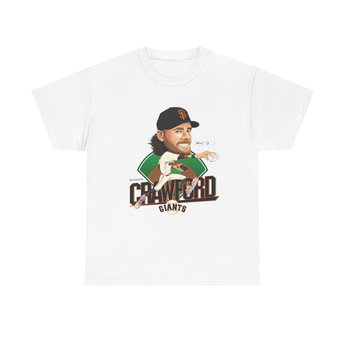 Brandon Crawford 35 MLB Design San Francisco Giants Replica Unisex Tee, Legend