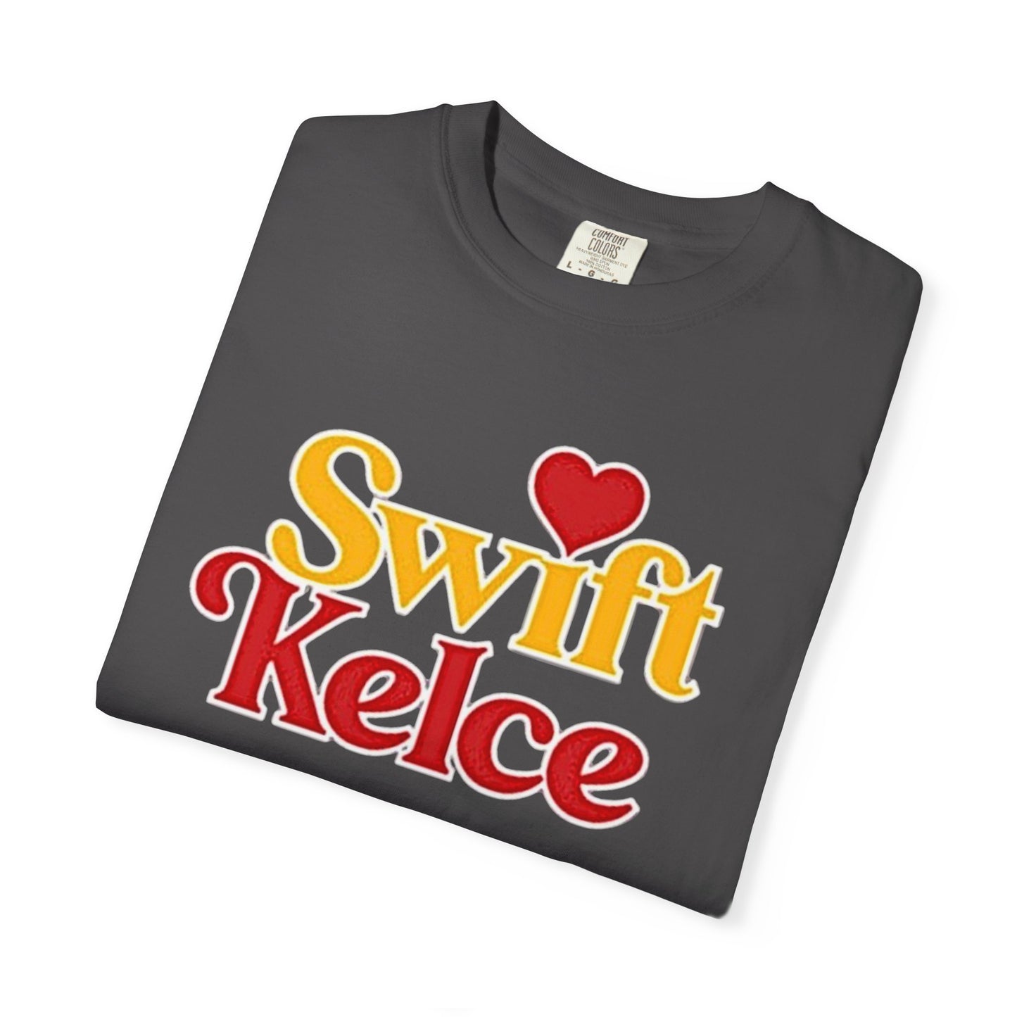 Kansas City Chiefs Football Tee, Travis Kelce #87, Swiftie Love Shirt with Heart