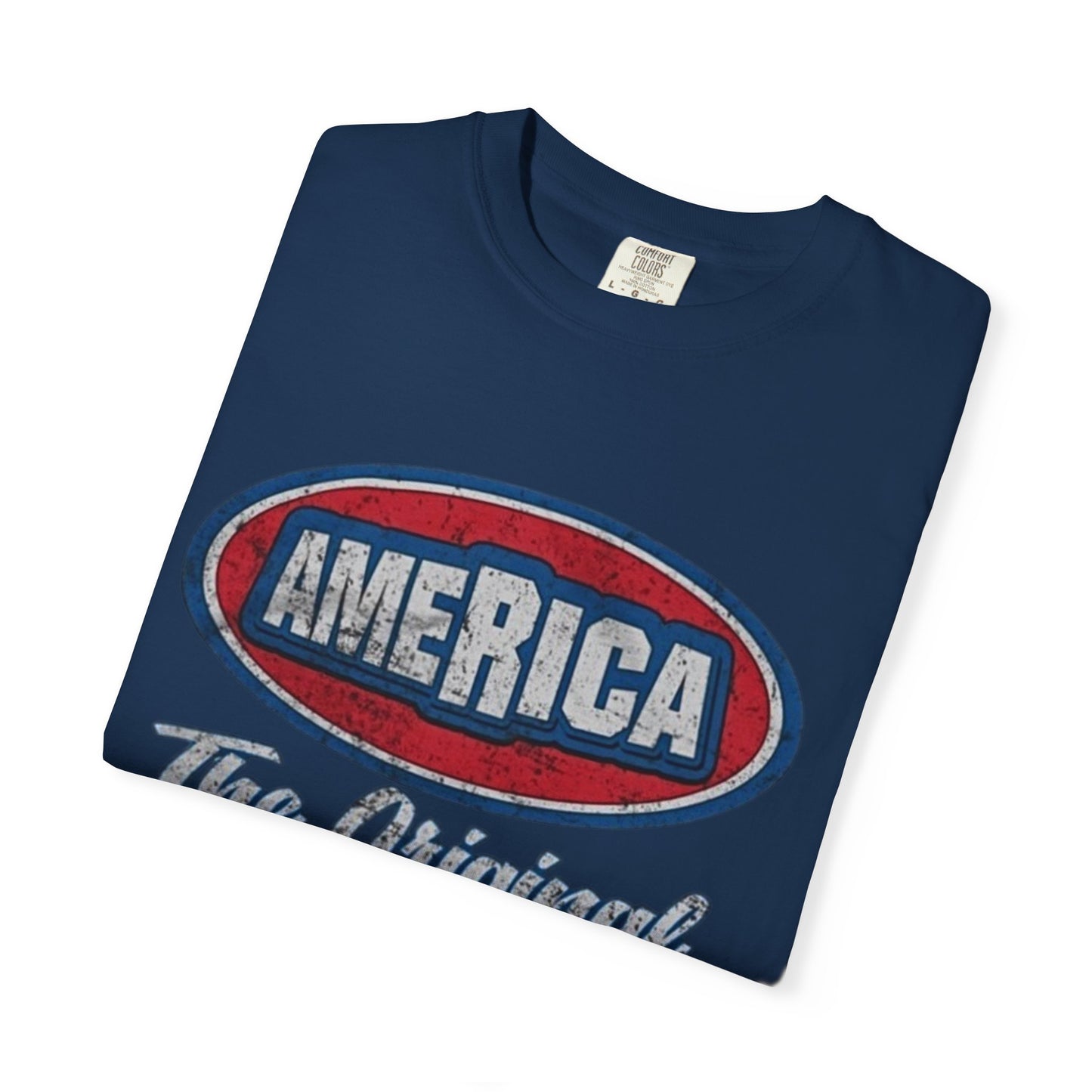 America The Original Land of the Free Patriotic Kingsford Logo Red White and