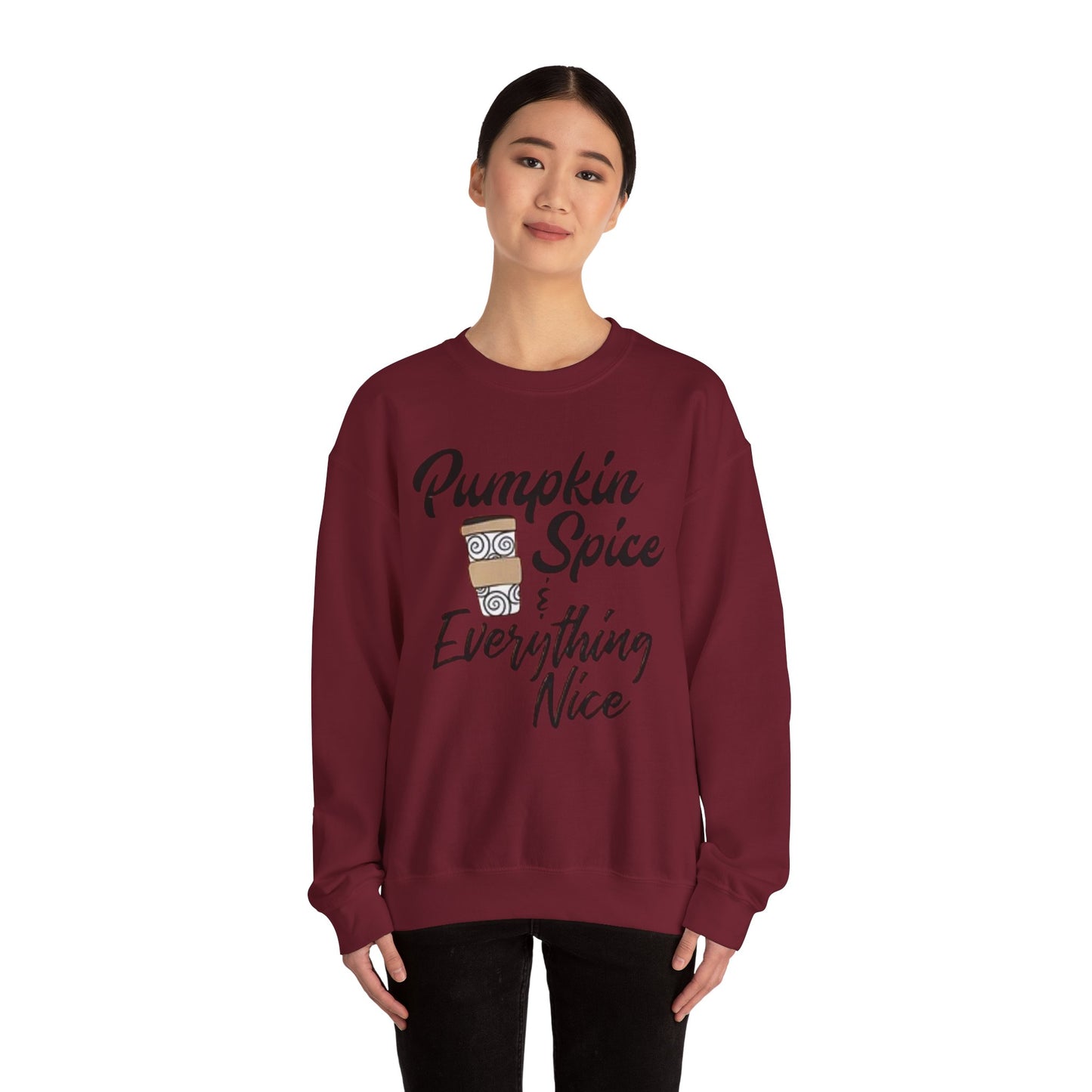 Fall Pumpkin Spice & Everything Nice Latte Fall Lover Gift, Unisex Sweatshirt,