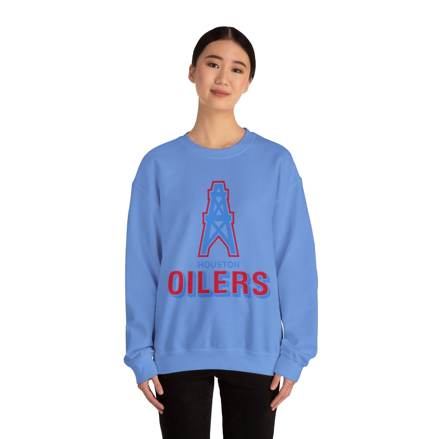 Houston Oilers Throwback Sweatshirt, Unisex NFL Football Crewneck, Vintage 1960