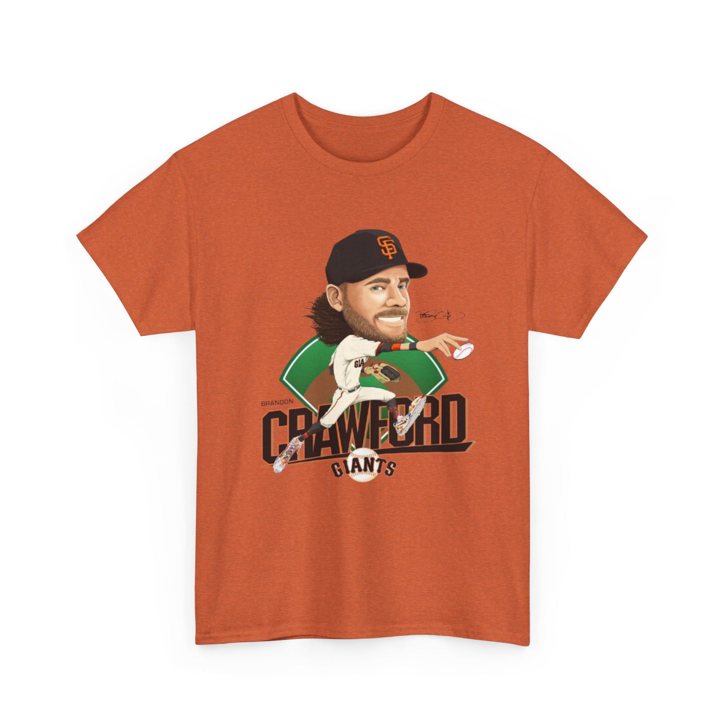 Brandon Crawford 35 MLB Design San Francisco Giants Replica Unisex Tee, Legend