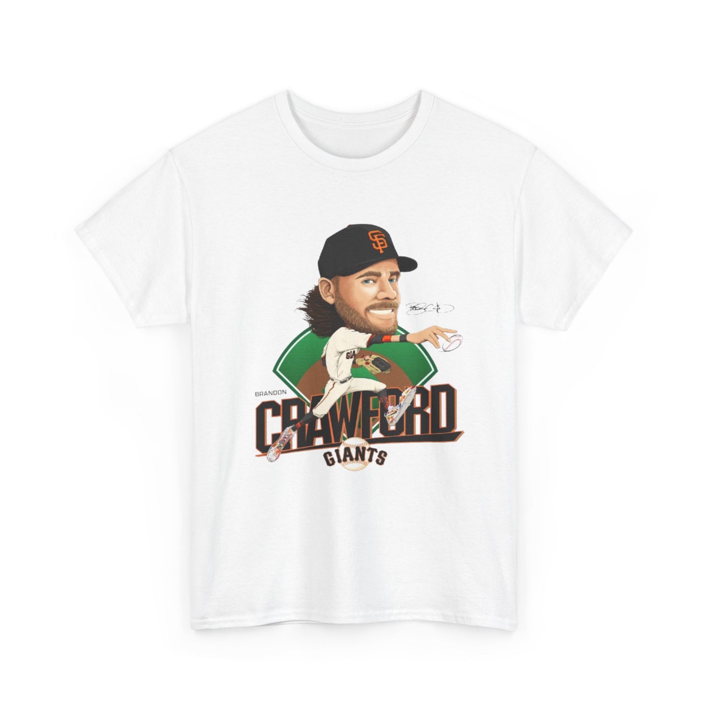 Brandon Crawford 35 MLB Design San Francisco Giants Replica Unisex Tee, Legend