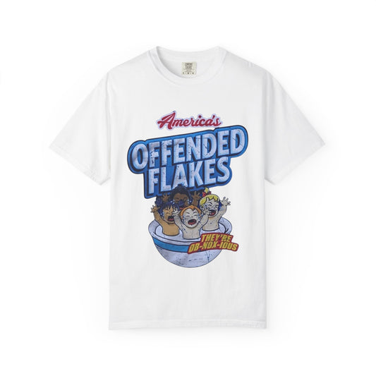 Offended Flakes Cereal Humor Unisex Tee, Liberal Trigger Shirt, Kellogs Corn