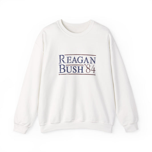 Political Campaign Reagan/Bush 84 Presidential USA Sweatshirt, Unisex Crewneck