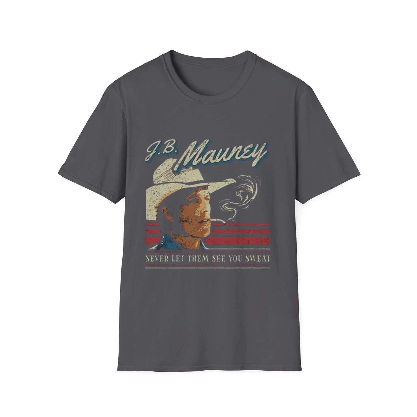 JB Mauney Bull Riding Legend Tee, Unisex T-Shirt, Cigarette Smoking Cowboy Hat