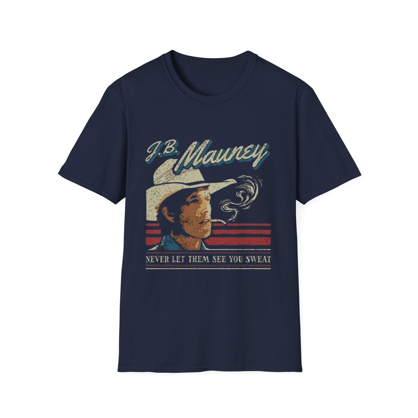 JB Mauney Bull Riding Legend Tee, Unisex T-Shirt, Cigarette Smoking Cowboy Hat