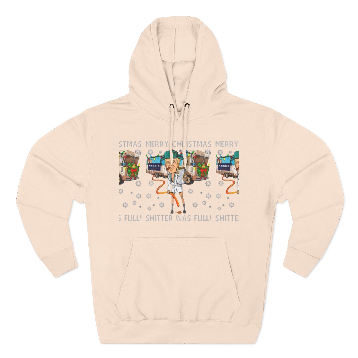 Christmas Vacation Three-Panel Hoodie, Funny Holiday Fleece Sweatshirt, Gift for