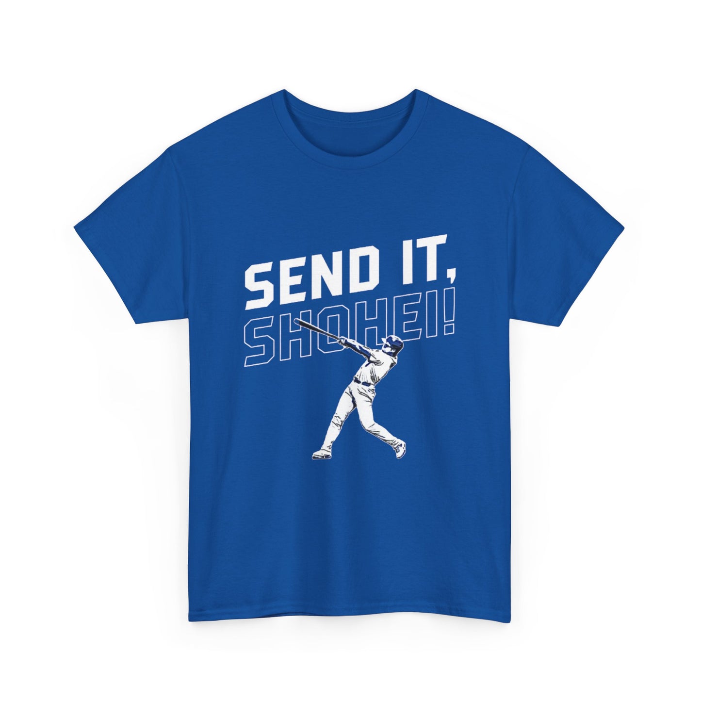 Shohei Ohtani LA Dodgers Baseball  Unisex Heavy Cotton Shirt, Send it Shohei MLB