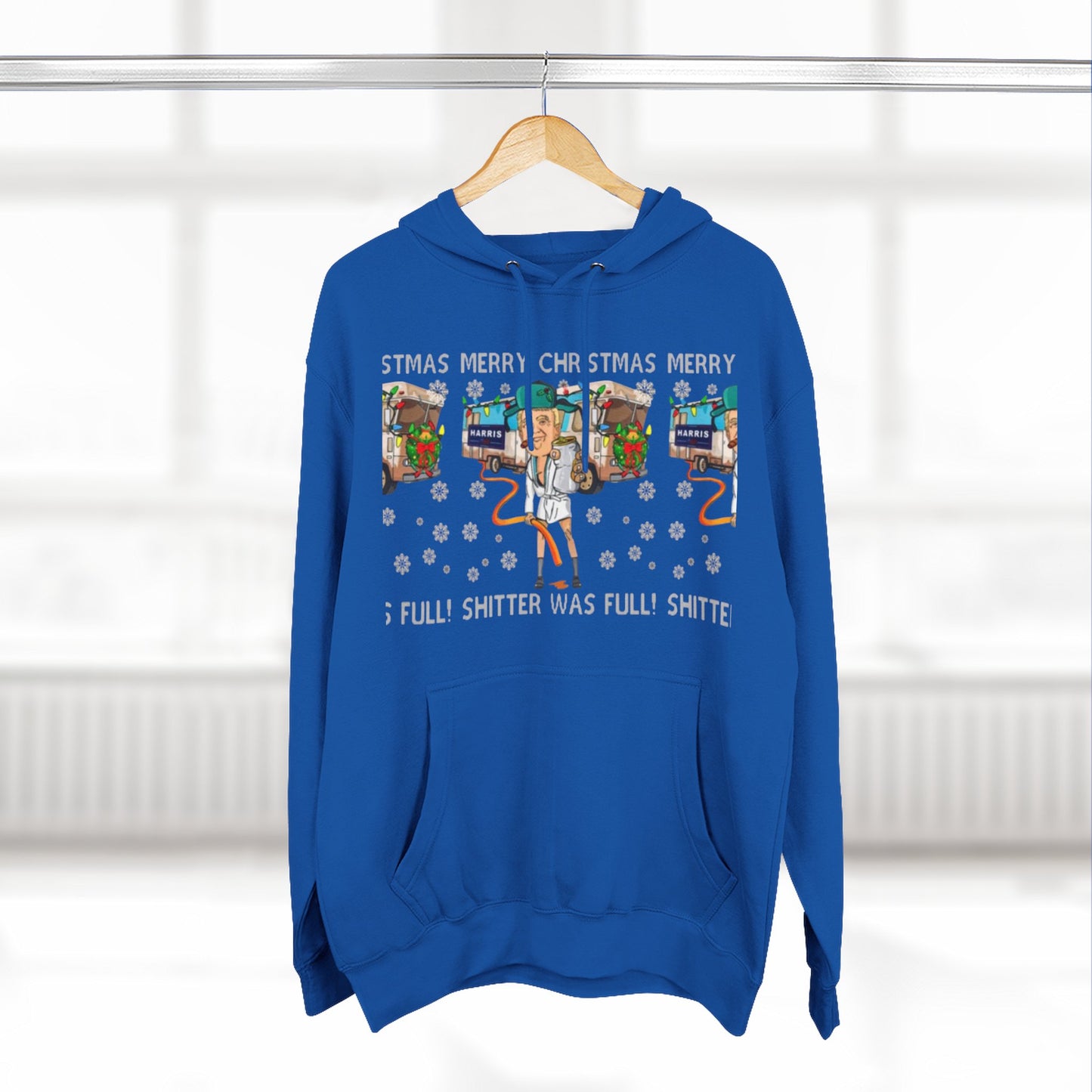 Christmas Vacation Three-Panel Hoodie, Funny Holiday Fleece Sweatshirt, Gift for